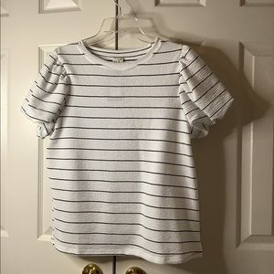 Black and white stripped shirt from a boutique. Puffy sleeves size medium